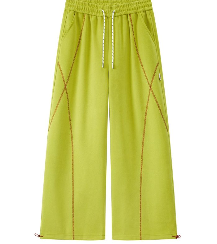 Loose straight leg pants and wide leg sports pants